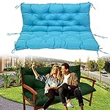 Wasserdichtes Outdoor-Bank-Schaukelkissen-Set, Ersatzkissen für Garten, Terrasse, Bank, Sonnenschutz, für drinnen und draußen, Veranda, Bankkissen, passend für 2 bis 3 Personen (119,4 x 101,6 cm)