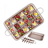 FOGARI Antihaft Brownie Backform – 31 x 20 x 3,7 cm, ideal für das Backen von leckeren Brownies und Kuchenkeksen. Für gleichmäßiges Backen und müheloses Herauslösen