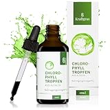 KRAFTGRAS Chlorophyll-Tropfen aus Alfalfa [50 ml] - flüssiges Chlorophyll aus der Alfalfa-Pflanze mit Wasser [vegan & naturrein] - pflanzliches Nahrungsergänzungsmittel ohne Zusätze