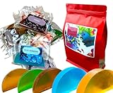 Handgemachte Handseife Fest – Glicerin - Duftseifen – 10×50 g (5 Düfte): Kaffee, Lemongrass, Kokos, Blue Diamond, Aprikose – Reise- und Gästeset – Geschenk für Frauen – Lu.Flo