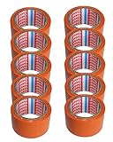 tesa Winter Putzband 30 mm x 5 m PVC - Putzklebeband mit PVC-Trägermaterial Zum Schutz glatter Oberflächen bei Maler-, Gipser-, Putzerarbeiten Fassadensanierung orange (30mm x 5m, 10, Stück)