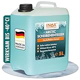 INOX® - Schnell wirkender Scheibenenteiser 5l | Effektiver Scheibenenteiser Nachfüller | Scheiben Enteisen ohne Kratzen | Schlierenfreies Scheibenenteisen | Wirksam bis -40 Grad