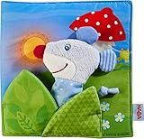 HABA 304211 - Stoffbuch Gute Nacht, viel Erzählspaß für Babys ab 6 Monaten, inklusive Maus als Fingerfigur, prima Geschenk zur Geburt und Taufe