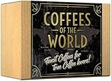 Black Donkey Gourmet-Kaffee-Geschenkset - COFFEES OF THE WORLD | Gemahlener Kaffee 600g (6 x 100g) - 6 feinste Single Origin Kaffees | Geschenkidee im Geschenkkorb-Stil für Sie & Ihn