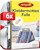 Aeroxon Kleidermottenfalle 6 Stück - Mottenfalle Kleidermotten für effektiven Mottenschutz für Kleiderschrank - Mottenfalle gegen Motten, schützt Kleidung zuverlässig & langfristig