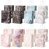 Smivyhp 16 Stück Geschenktüten Kraftpapiertüten mit Henkel 8.3 * 5.9 * 3.1IN Gift Bag Kleine Geschenktüten Geburtstag Hochzeit Paper Bags Geschenk Tüte Kindergeburtstag Geschenkverpackung