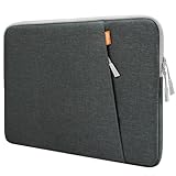 JETech Laptoptasche Hülle für 13,3 Zoll MacBook Air/Pro, 14 Zoll MacBook Pro M4/M3/M2/M1 2021-2024, 13-13.6 Zoll Notebook, Wasserdicht Laptophülle Laptop Sleeve mit Zubehörtasche (Dunkelgrau)
