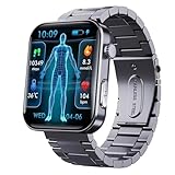 Wizvox Smartwatch Mit EKG, Smartwatch Damen Mit Blutdruckmessung Smart Notifications, 𝐁l𝐮𝐭𝐳𝐮𝐜𝐤𝐞𝐫messung Uhr Festtagsgeschenk F06,B