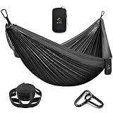 Grassman Hängematte Outdoor Ultraleicht, Camping Hängematte Fallschirmseide Tragbare mit Aufhängeset, Reisehängematte Atmungsaktiver für Trekking, Camping, Radtour, Angeln, Garten, Strand, 275x140cm