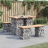 GCHDHAPB Gartenbank Gabion Design 100x70x72cm Massivholz Kiefer Outdoor Sitzbank Outdoor Sitzbank Outdoor Bänke