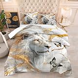 Bettdecke 230X260 Tiermuster Druck 4 Jahreszeiten Bettdecken,Quilted Steppbettdecke 200Gsm Mikrofaser Füllung Steppdecke Bettdecke Waschbar Antiallergisch Decke Mit 2 Kissenbezüge