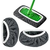 Wiederverwendbare Waschköpfe | Wiederverwendbare Reinigungstücher, austauschbarer Wischmop, 3 Stück, waschbare Reinigungstücher für Fliesenböden, Haus, Küche, Badezimmer, Wohnzimmer, Schlafzimmer