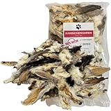 FROKI Premium Kaninchenohren mit Fell für große & kleine Hunde 500g | 100% Kaninchen | 100% Natürlich | Futter-Snack | Hunde-Leckerlis | Natur-Kausnack | Zahnpflege | ohne Zusatzstoffe