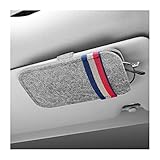 JNNJ Auto Sonnenbrillen Clip Aufbewahrungskoffer, Sonnenblende Brillenetui, Brillenhalter für Auto, Universal Autozubehör, für Autos, Lieferwagen, SUVs(Beige)