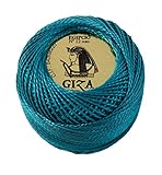 Nr. 12, 5 g, Türkis, 3664-100 % Baumwolle, zum Sticken und für sehr feine Häkelarbeiten.