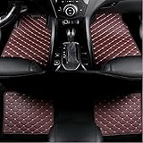 4 Stück Pack Auto-Fußmatten für Cupra Born 2021 2022 2023 2024 2025+, Leder Allwetterschutz Vorne Hinten wasserdichte rutschfesteAuto Bodenmatte,D Coffee