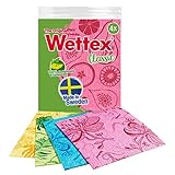 The Original Wettex Schwedens Supersaugfähiges Geschirrtuch, 4 Stück
