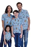 STAR WARS Chewbacca Darth Vader R2-D2 Stormtrooper TIE Fighter X-Wing Matching Family Hawaiian Button Down Shirt Adult, Mädchen-Knöpfe, 24 Monate