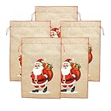 varivendo 5er Set Nikolaussack 35x50cm mit Weihnachtsmann Motiv