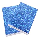Toddmomy 10 Blatt Aufkleber Mit Simulierter Wassertextur Schwimmbadhintergrund Meerestapete Poster Papier Bastelpapier Plastik Blue