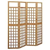 vidaXL Tannenholz Massiv Paravent Spalier 4-TLG. Rankhilfe Raumtrenner Raumteiler Trennwand Umkleide Sichtschutz Spanische Wand 161x180cm