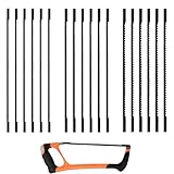24 Stück Dekupiersägeblätter mit Stift, 127mm Sägeblätter Dekupiersäge 10/15/18/24, Dekupiersägeblätter mit Spiralzähnen, Zum Schneiden von Holz, Metall und Kunststoffen