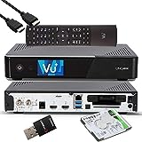 VU+ UNO 4K SE - UHD HDR 1x DVB-S2 FBC Sat Twin Tuner E2 Linux Receiver, YouTube, Satellit Festplattenreceiver, CI + Kartenleser, Media Player, USB 3.0, + EasyMouse HDMI-Kabel, 2TB HDD, 300 Mbit WiFi