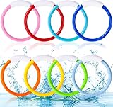 XOYTN 8 Stück Unterwasser-Tauchspielzeug Bunte Tauchringe zum Training,Tauchspielzeug Tauchen Wasser Spielzeug Kinder Sinken und Werfen für Sommer Poolparty Geschenk für Jungen und Mädchen