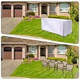 HNBFKD Abdeckung für Gartenmöbel Schwerlast Winterfest 215x95x80cm/LxWxH 420D Abdeckplane Gartenmöbel Schutzhülle Wasserdicht Schneeschutz für Gartentische Terrassenmöbel Outdoor-Tisch