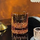 HGFYE Kristall-Whiskyglas, SorgfäLtig Gefertigt Mit Markantem, Vertikalem Rillenmuster, Hochwertiges Kristallglas FüR Kenner, Ideal FüR Die Hausbar Und Als Stilvolles Dekorationselement