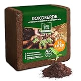 casa pura Kokoserde gepresst - 75 Liter Blumenerde aus Kokosfaser - Anzuchterde - Aussaaterde - Pflanzenerde - Quellerde
