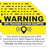 20 Stück GPS-Tracking-System-Warnaufkleber, 6,3 x 8,9 cm, wasserdicht, Vinyl, Sicherheitsschilder für Autofenster, Tür, Stoßstange, Fahrzeug, Anti-Diebstahl-Etiketten für LKW, Vans, Motorräder, Innen