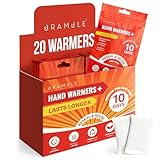 BRAMBLE 20 Handwärmer Wiederverwendbar (10 Doppelpackungen, 8 Stunden Wärme über 10 Tage) - Taschenwärmer Wärmepads für Golf, Wandern, Sport