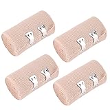 Healifty Sportbandage 4 stücke Elastische Medizinische Bandagen Wrap Kompressionsrolle mit Extra Metall Clips Sport Liefert (2 * 7,5 CM Breite und 2 * 10 CM Breite)