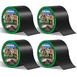 Felizshop Butylband, 10,2 cm x 15,7 m, Balkenband für Terrassendielen, wetterbeständig, wasserdicht, Butyl-Balkenband, korrosionsbeständig, blinkendes Klebeband für Decks, Balken und Holz (4 Rollen)
