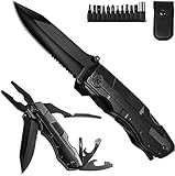ORSIFOW Multi-Tool Taschenmesser, 13 in 1 Multifunktions-Taschenwerkzeug mit Dosenöffner Flaschenöffner Klappmesser und Schraubendreher, Multifunktionaler Taschenmesser für outdoor Camping, Wandern