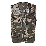 Herren Outdoor Weste Multi Taschen Netz Anglerweste Leicht Ärmellose Fotografie Freizeitweste Wander Camping Jagd Westen Herrenwetse Fotografie Wandern Gilet Ärmellos Arbeiten Vest