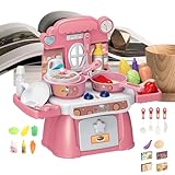 Kinderküchen Spielset | Rollenspiel Küche Für Kinder | 24 Teile Lernspiele Vorschule Für Junge Mädchen Geschenk Weihnachten Geburtstag Haus