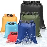 KUOGAS Dry Bag 6 Set wasserdichter Taschen – 1,5L 2,5L 3L 3,5L 5L 8L wasserdichte Beutel & Packsäcke | Perfekt für Outdoor, Wassersport & Camping | Ultraleicht & Robust