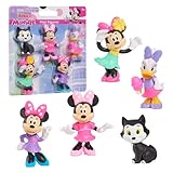 Just Play Disney Junior Minnie Mouse Minifiguren 5er-Pack, 4,3–6,9 cm große Sammelfiguren, Kinderspielzeug ab 3 Jahren