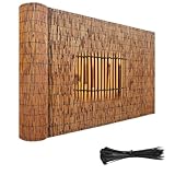 Generisch Balkon Schilfrohrmatte Sichtschutz Sonnenschutz Schilfrohrmatte 50x200cm 120x500cm 130x800cm Balkon Sichtschutz Zaun Windschutz Bambus Schilfzaun