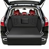 KYG Kofferraumschutz Hund Universelle wasserdichte & Widerstandsfähige Kofferraum Schutzmatte Hund mit Seitenschutz Kofferraumschutz Leicht zu reinigen für Auto, SUV & LKW, 185 * 105 * 38cm - Schwarz