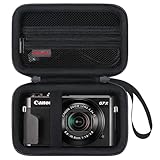 Elonbo Kamera Tragetasche für Canon PowerShot G7 X Mark II und G9 X Mark III Digitalkamera 4K Vlogging, Video Streaming Kamera Reisetasche. Mesh Tasche passend Kabel, Schwarz