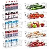 Kühlschrank Organizer Set,10er Set (2 Größe) Kühlschrank Organizer,Küchen Organizer,Geeignet für Küche, Kühlschrank, Schublade, Kleiderschrank, Schreibtisch oder Bürotisch usw,BPA-frei