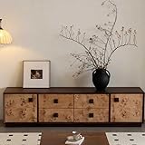 interoknack Nordic Wurzelholz Medienkonsole - Moderner, minimalistischer Retro-TV-Ständer, Designer-Aufbewahrungsschrank für Wohnzimmer, großes Sideboard, Buffet Credenza
