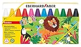 Eberhard Faber 524010 - Wachsmalkreide Colori, 12 wasserfeste Wachsmalstifte im Kartonetui