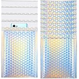 HOOWIFFY 12 Stück Selbstklebende Luftpolster Versandtaschen Stoßdämpfende Verpackung für Kleine Waren Wie Kleidung Handyhüllen Schlüsselanhänger und Schmuck Schützende Bubble Bags für