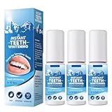 3 Artikel Zahnbleaching Gel, 18ml Sofortige Aufhellungsfarbe, Sofortige Zahnaufhellung, Sicher und Sanft, Entfernt Schnell und Effektiv Kaffeeflecken, Teeflecken und Rauchflecken