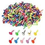 LMOGWL 200 Stück Miniatur-Farbbinder mit runder Spitze, Musterbeutelklammern, wiederverwendbare Metallklammern mit runder Spitze, geeignet für Schulen, Büros, Papier, Bastelarbeiten, Heimwerken,Karten
