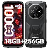 Blackview Fort 1 (18+256) Outdoor Handy Ohne Vertrag 10000mAh, Android 15 Outdoor Smartphone, 6.56' 90Hz Ultradünn baustellenhandy, IP69K Wasserdicht, NFC/GPS/Gemini AI/Fingerabdruck/Glove Mode
